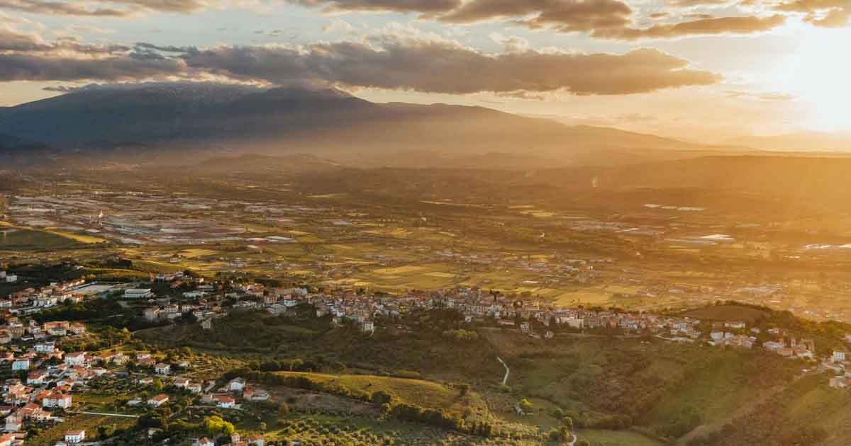 Vista Aerea Vigneti Paolucci Vini a Paglieta in Provincia di Chieti.
